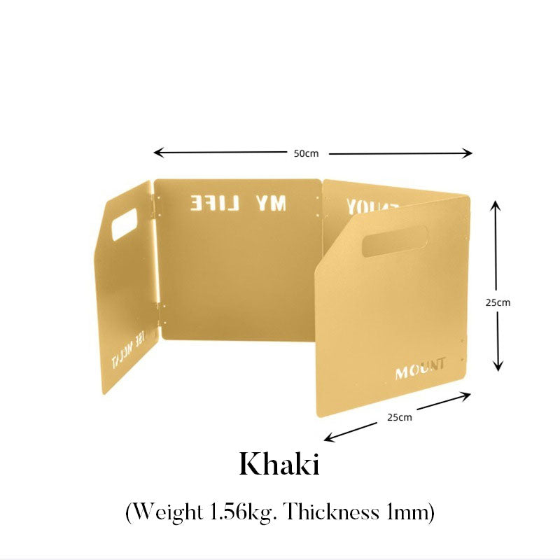 Tri-Fold or Four-Fold Camping Wind Shield, Portable Stove Wind Deflector for Outdoor Cooking eprolo