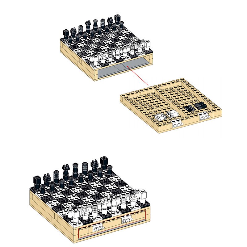 International Travel Folding Chess Board Set – 220 / 360 Pc Mini Bricks eprolo