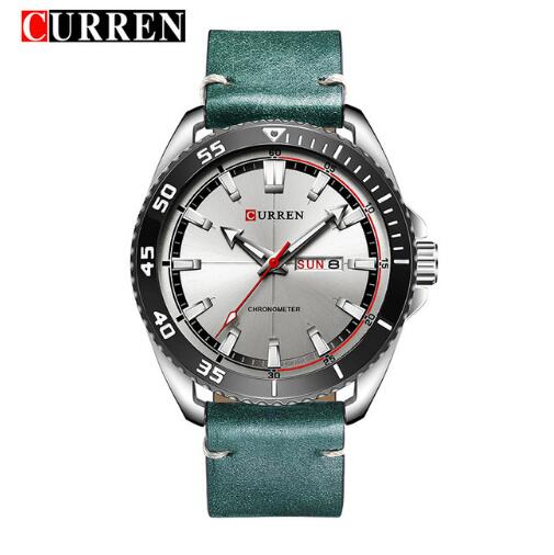 CURREN Luxury Men's Leather Quartz Watch - 45mm Dial, Japan Movement, Water Resistant eprolo