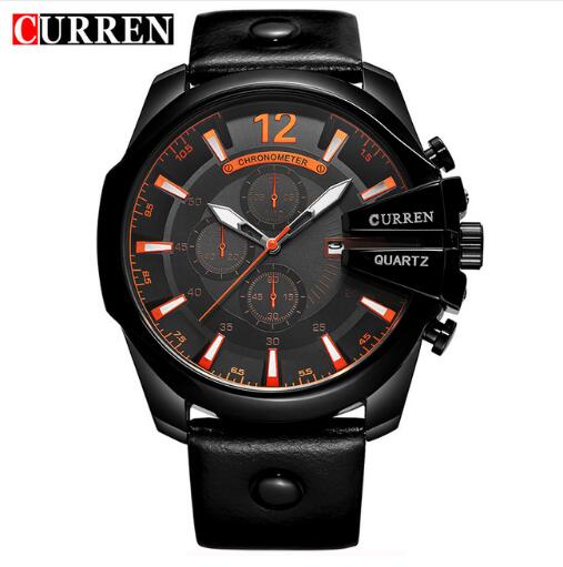CURREN 8176 Men's Quartz Watch - Luxury Chronometer Leather Strap eprolo