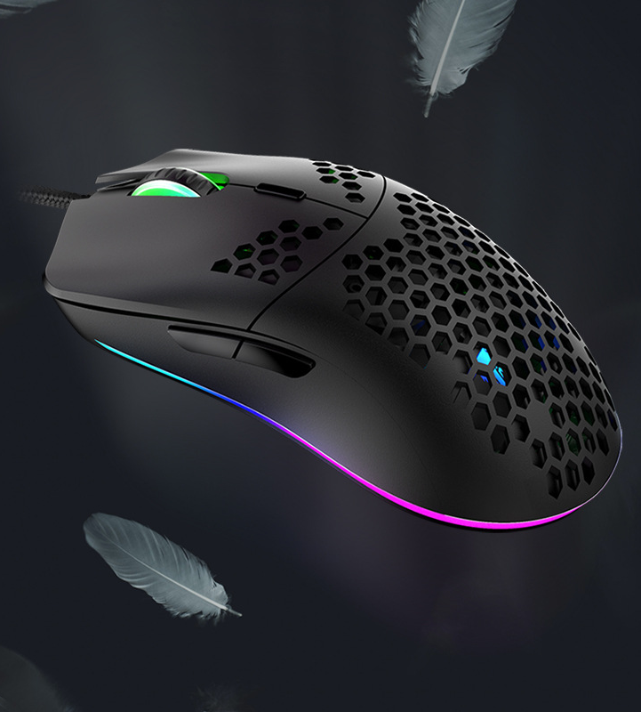 RGB Wired Gaming Mouse, 6 Programmable Buttons, Macro Support, for PC