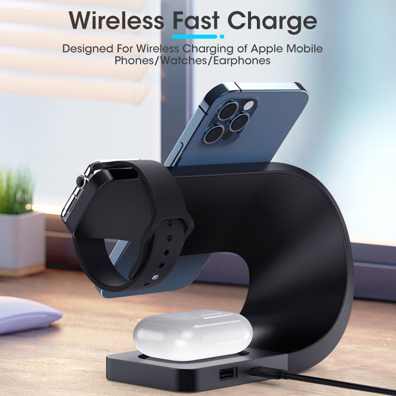 LFX‑178 4‑in‑1 15W Magnetic Wireless Charging Station for iPhone 12+ eprolo