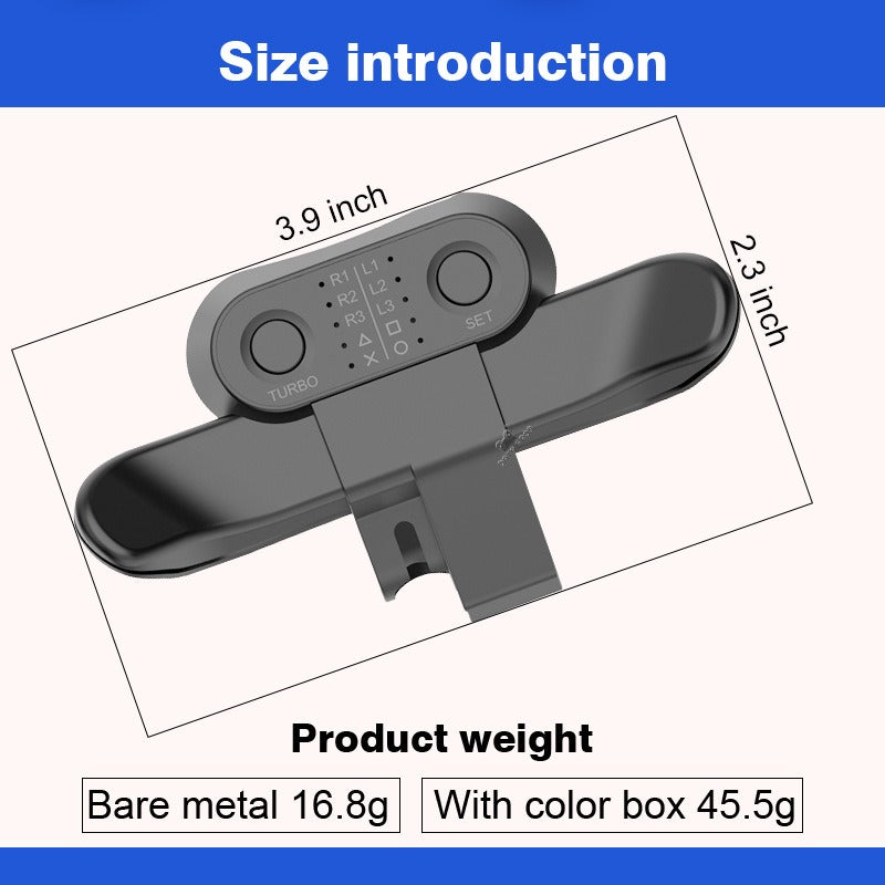 PS4 Back Button Attachment - Programmable Turbo Controller Extension with 10 Function Keys eprolo