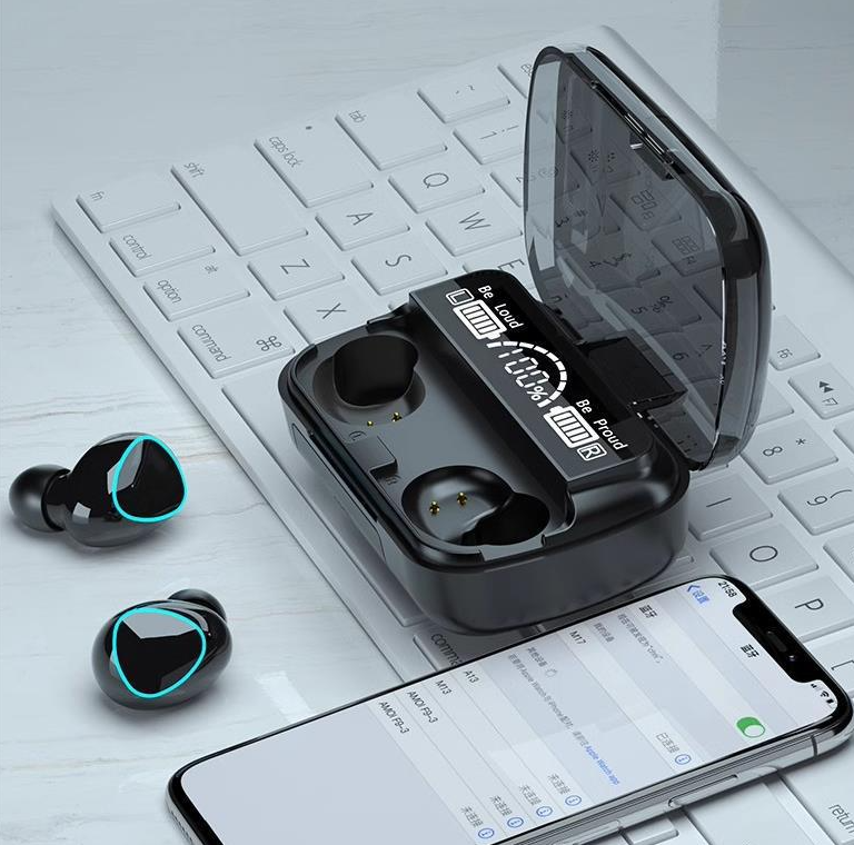 M10 Gaming Bluetooth Earbuds – Ultra-Long Battery, LED Display, Power-Bank