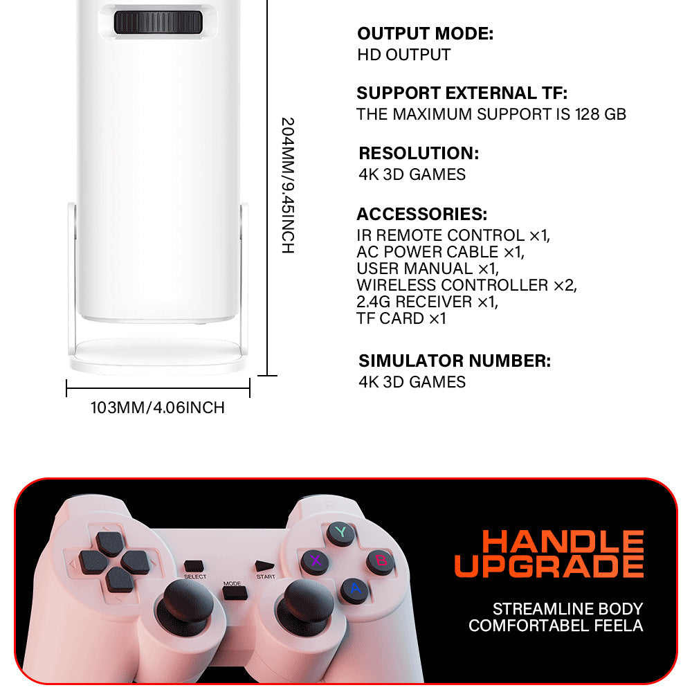 P30 MAX 4K Game Projector & Console, 36000+ Games, Wireless Controllers eprolo