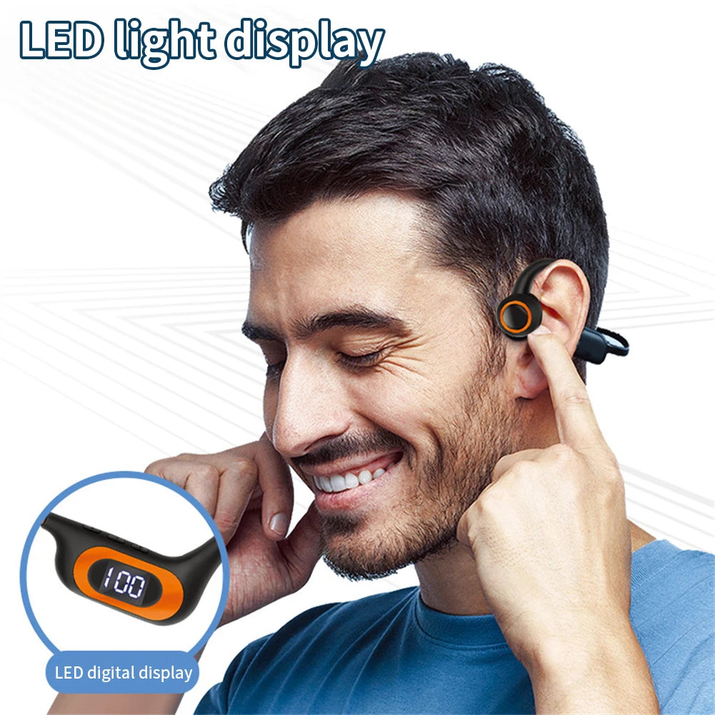AKZ-G3 Bone Conduction Bluetooth Headphones, 30h Battery, Sports & Running Headset eprolo