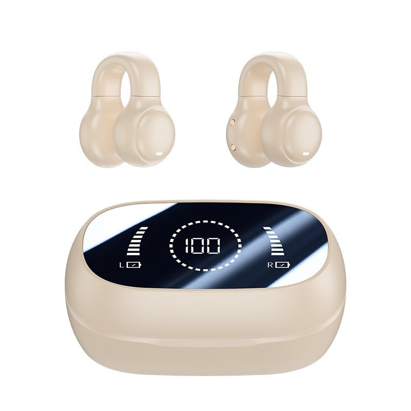 M47 Bone Conduction Bluetooth 5.3 Ear Clip Earphones w/ Mic & LED Display eprolo