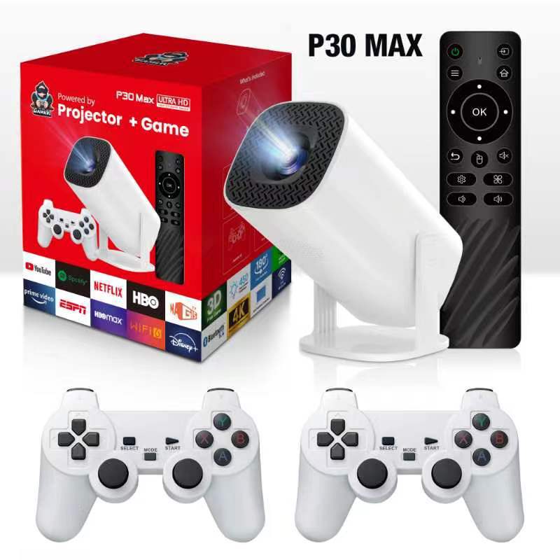 P30 MAX 4K Game Projector & Console, 36000+ Games, Wireless Controllers eprolo