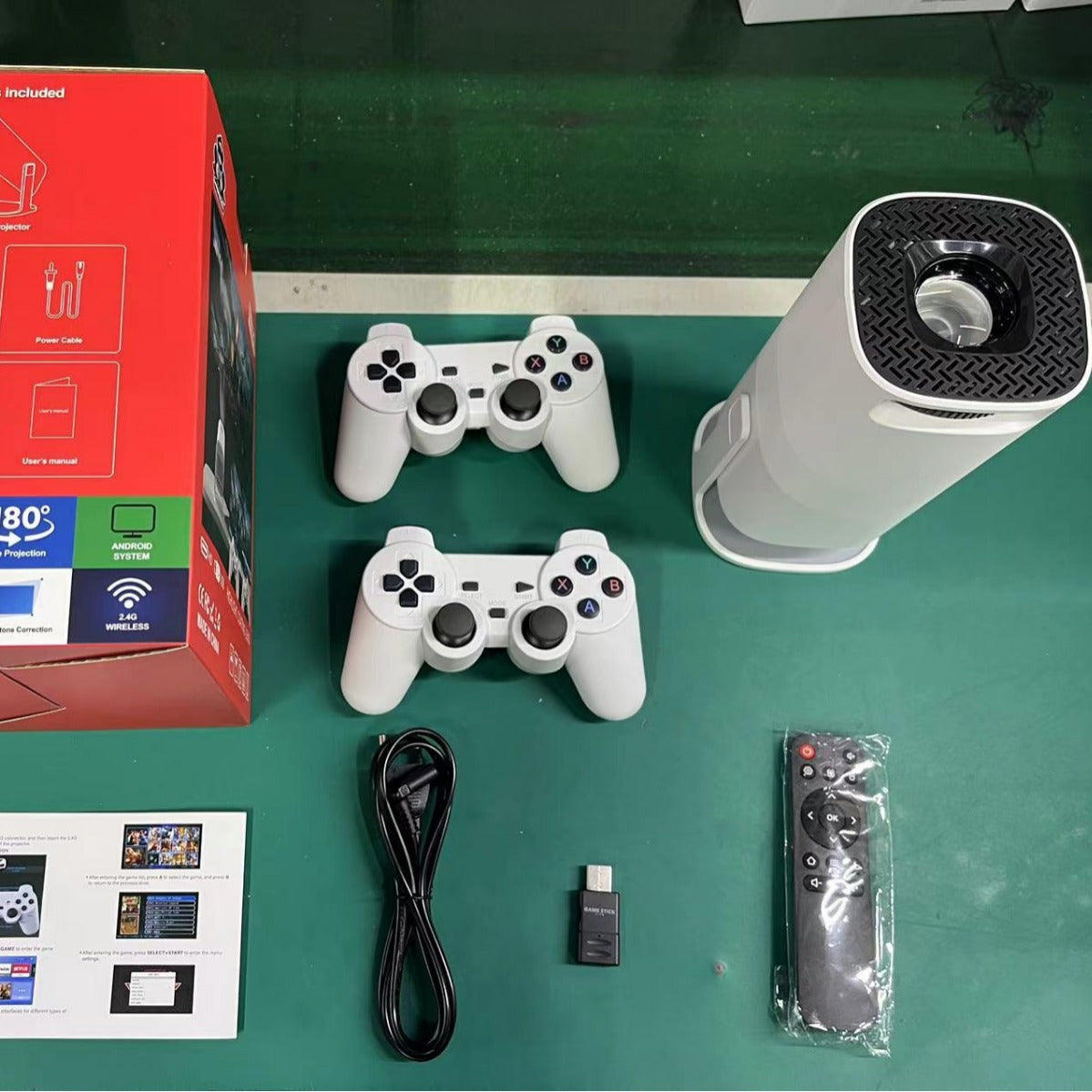 P30 MAX 4K Game Projector & Console, 36000+ Games, Wireless Controllers eprolo