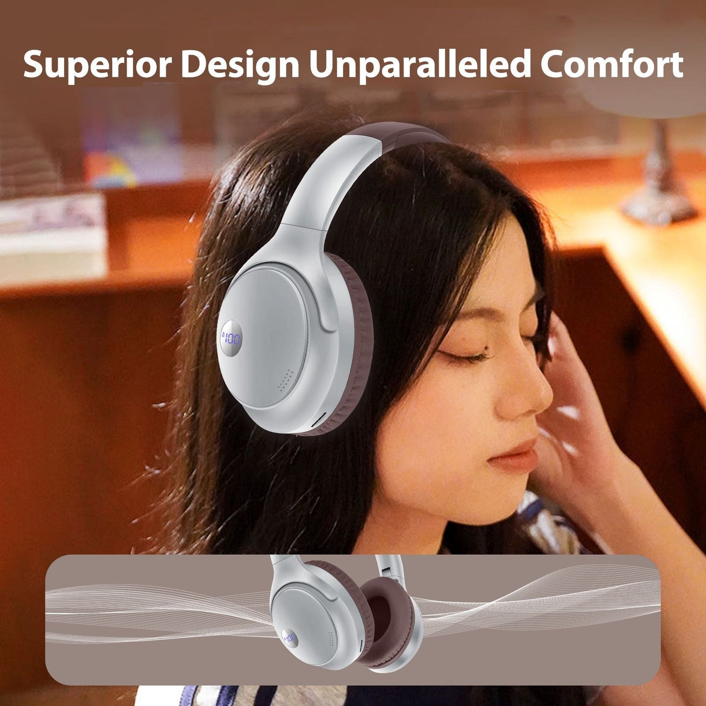 AKZ-16B Bluetooth Headset with LED Battery Display – 20h Playtime, Foldable eprolo