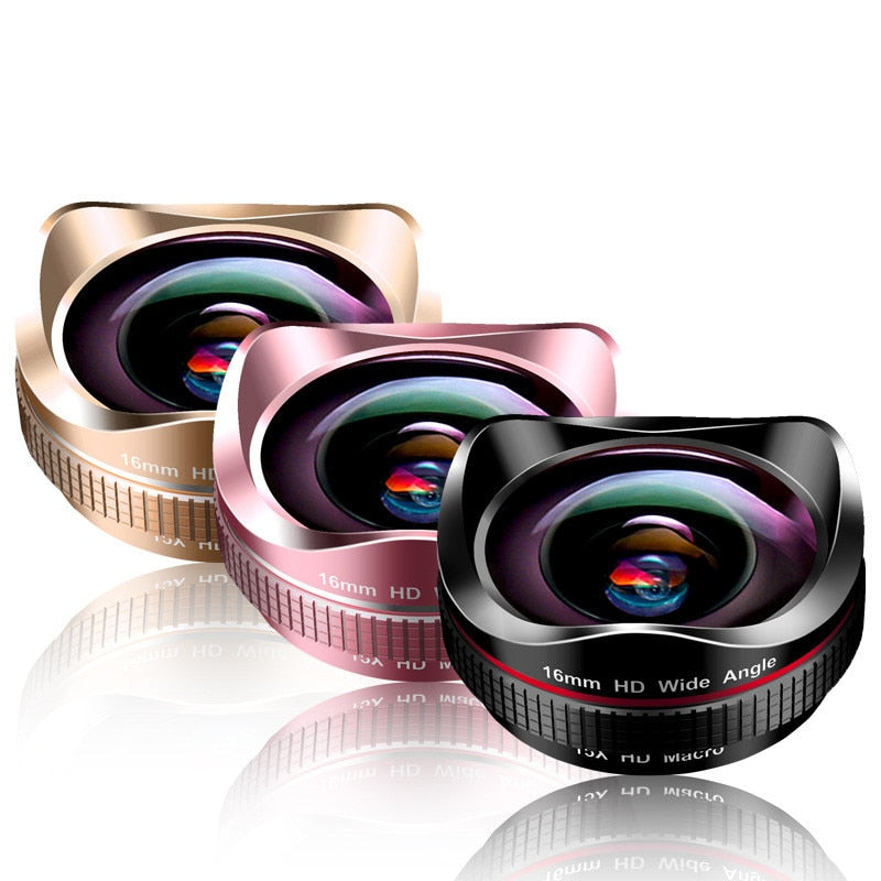 LIGINN L-620 Pro 16mm Wide-Angle & 15X Macro Lens Kit for Smartphones – 4K HD, Distortionless eprolo