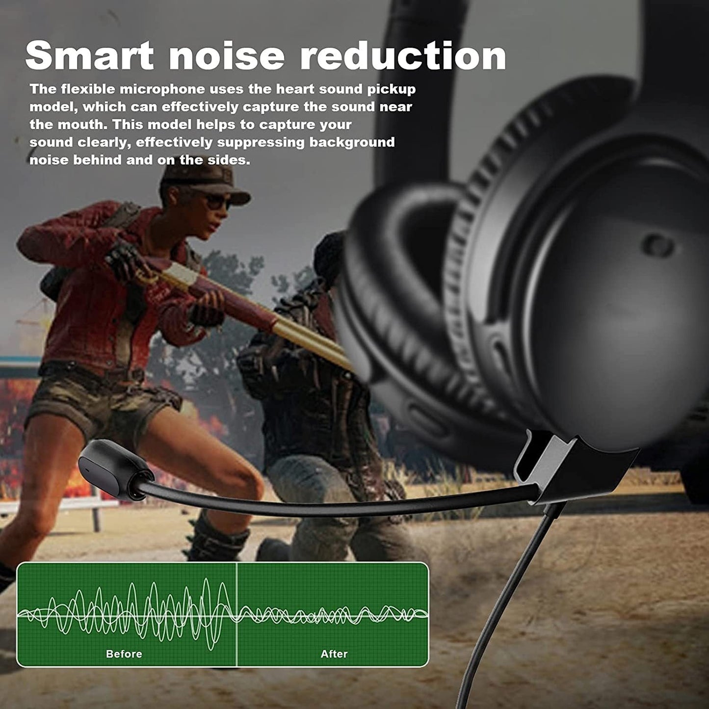 BOSE QC45 Gaming Mic Cable with Noise Cancelling & Mute Control eprolo