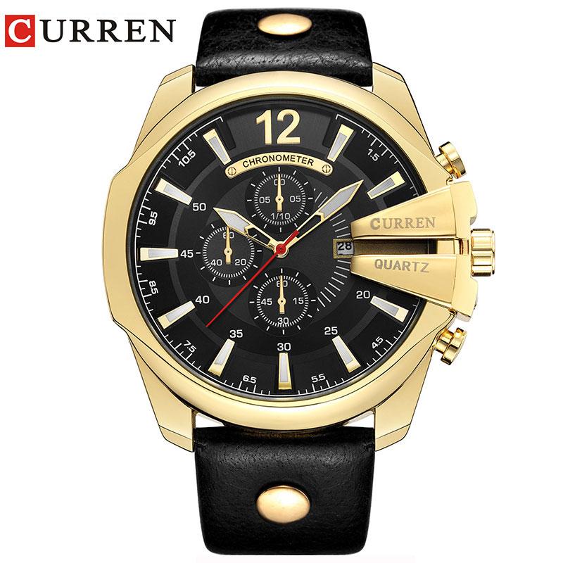 CURREN 8176 Men's Quartz Watch - Luxury Chronometer Leather Strap eprolo