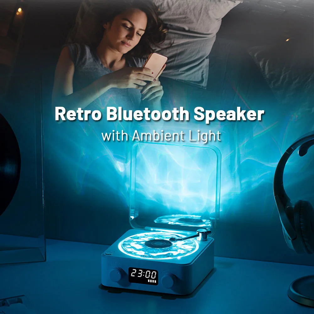 Mini Retro White Noise Bluetooth Speaker Sleep Aid Subwoofer RGB Light TF Card Portable eprolo