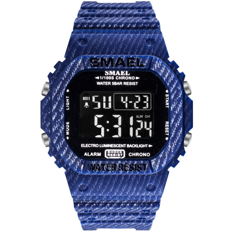 SMAEL 1801 Digital Sports Watch for Men - Military Waterproof LED Stopwatch eprolo