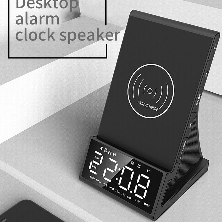 X7 Alarm Clock Bluetooth Speaker 15W Wireless Fast Charger Phone Holder eprolo