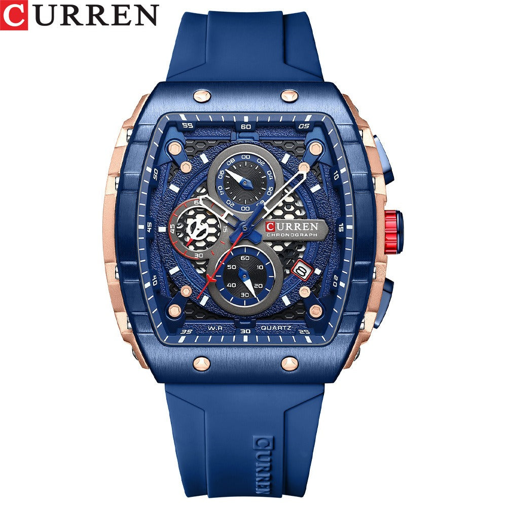 CURREN 8442 Men's Multifunctional Waterproof Chronograph Watch with Calendar & Night Light eprolo