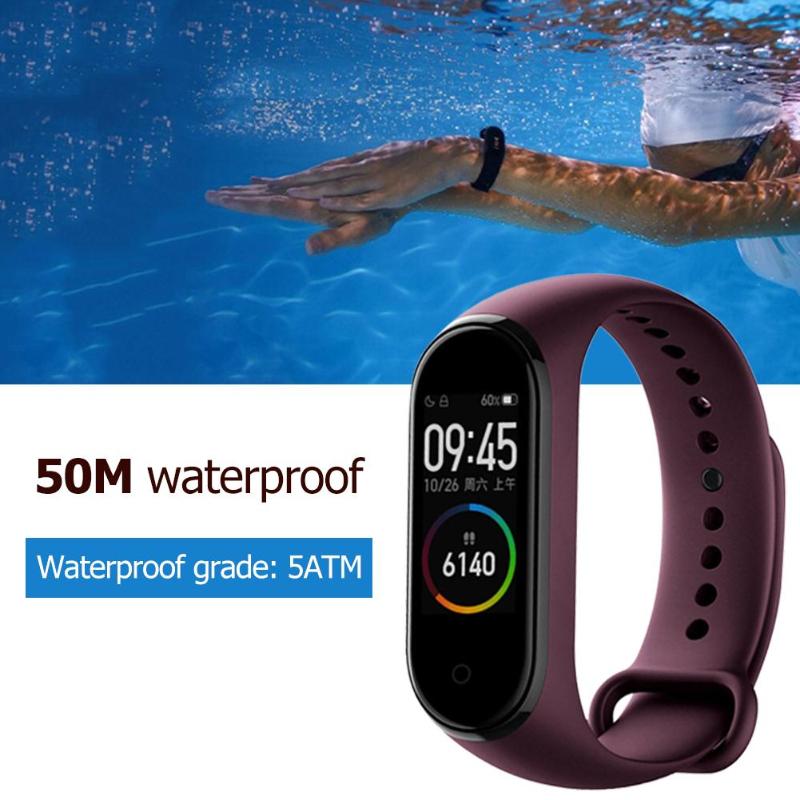 Xiaomi Mi Band 4 Smart Wristband, 5ATM Waterproof, Heart Rate Monitor, AMOLED Screen, Fitness Tracker (Wine Red) eprolo