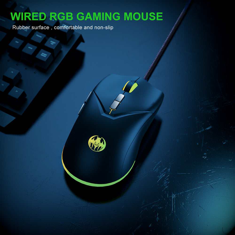 GM31 7D Youbat 7200DPI Wired RGB Gaming Mouse, 6 Adjustable DPI, Ergonomic eprolo
