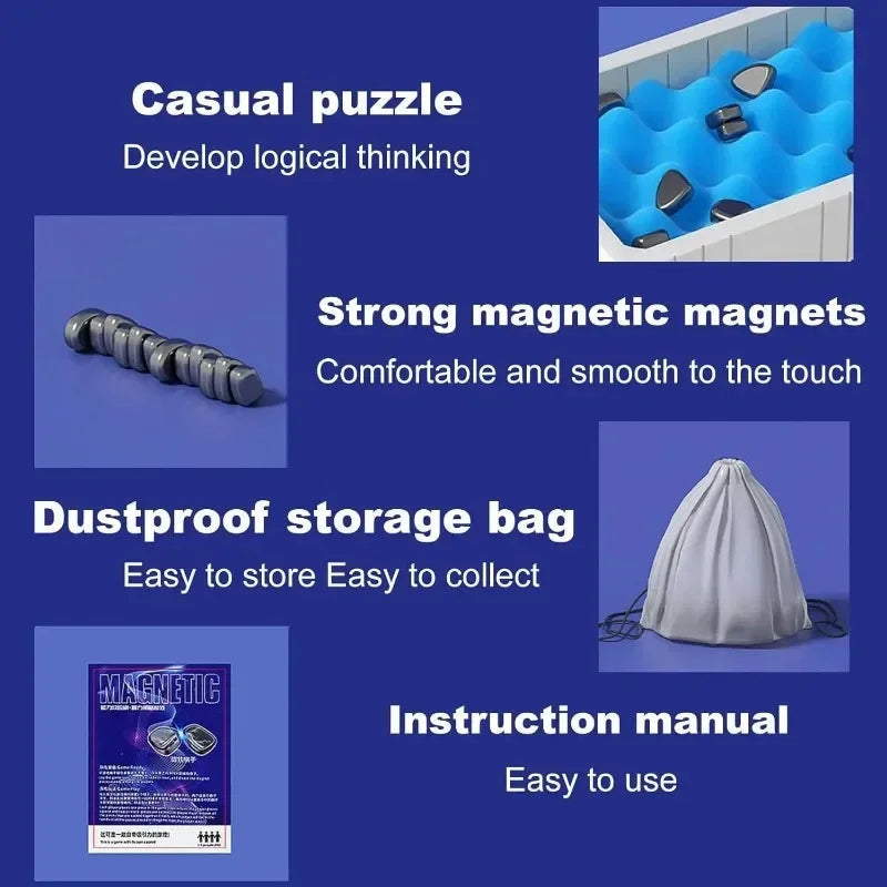 Magnetic Chess Game Set - Intelligence Strategy Board Game for Kids & Adults, 20 PC Educational Toy eprolo