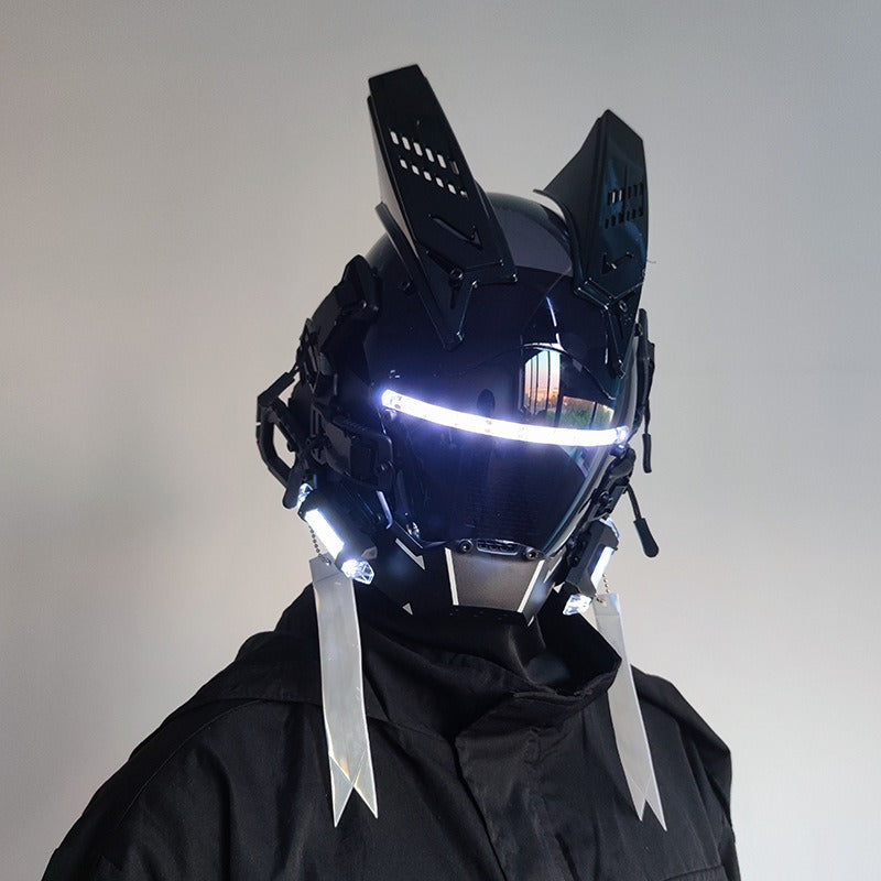 Cyberpunk LED Mask with Wings and Lights for Festivals, Cosplay, Holidays eprolo
