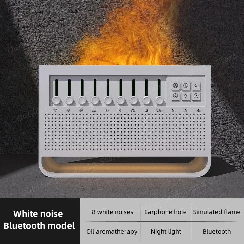 C221 Bluetooth Speaker Humidifier w/ 8 White Noise & Flame Night Light eprolo