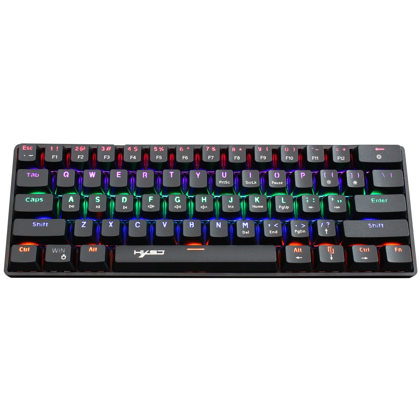 HXSJ V900 61-Key RGB Mechanical Keyboard, Blue Switch Wired Gaming Keyboard for PC/Mac eprolo