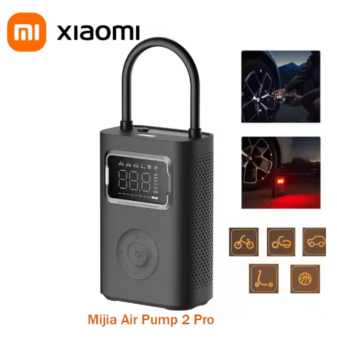 Xiaomi Mijia Electric Air Pump 2 Pro 150 PSI Portable Smart Tire Inflator 2000mAh Power Bank eprolo
