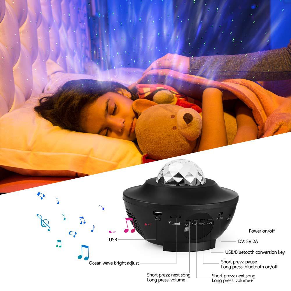 VISUN Galaxy Starry Night Lamp Projector with Bluetooth Music & Remote Control eprolo