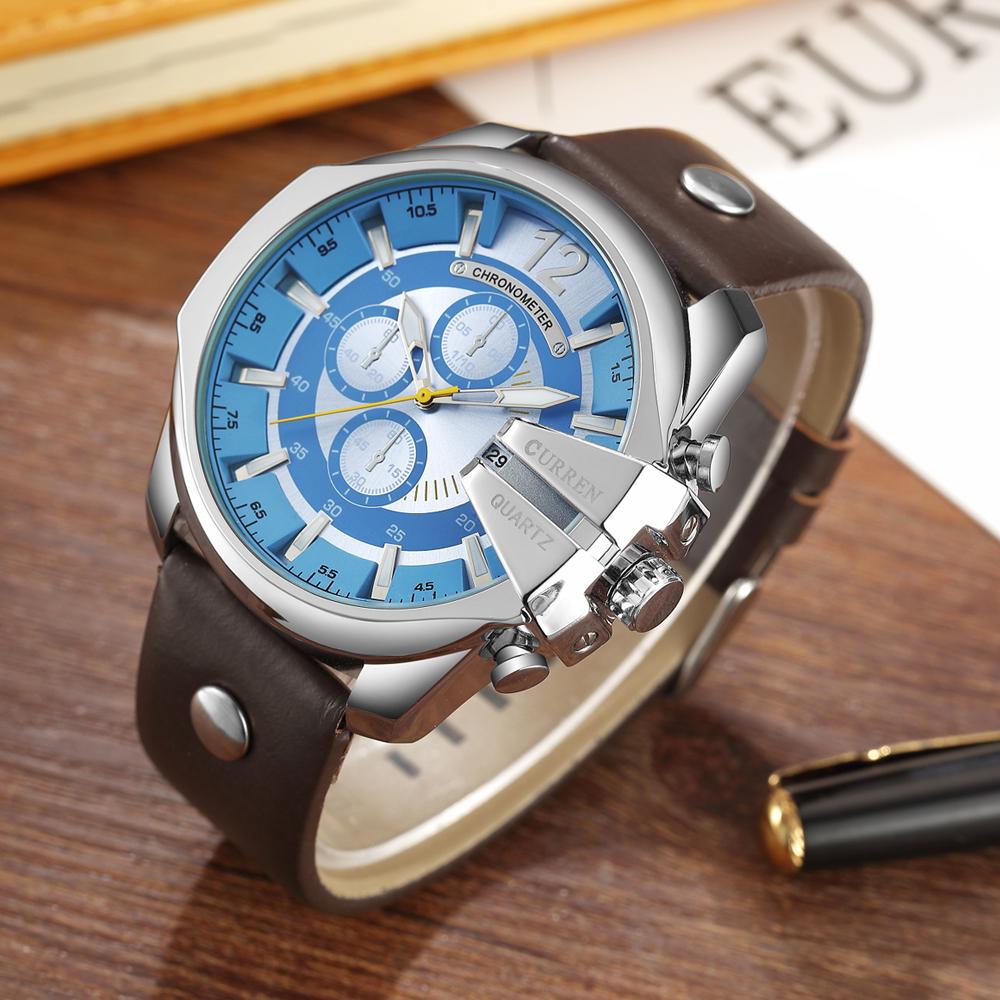 CURREN 8176 Men's Quartz Watch - Luxury Chronometer Leather Strap eprolo