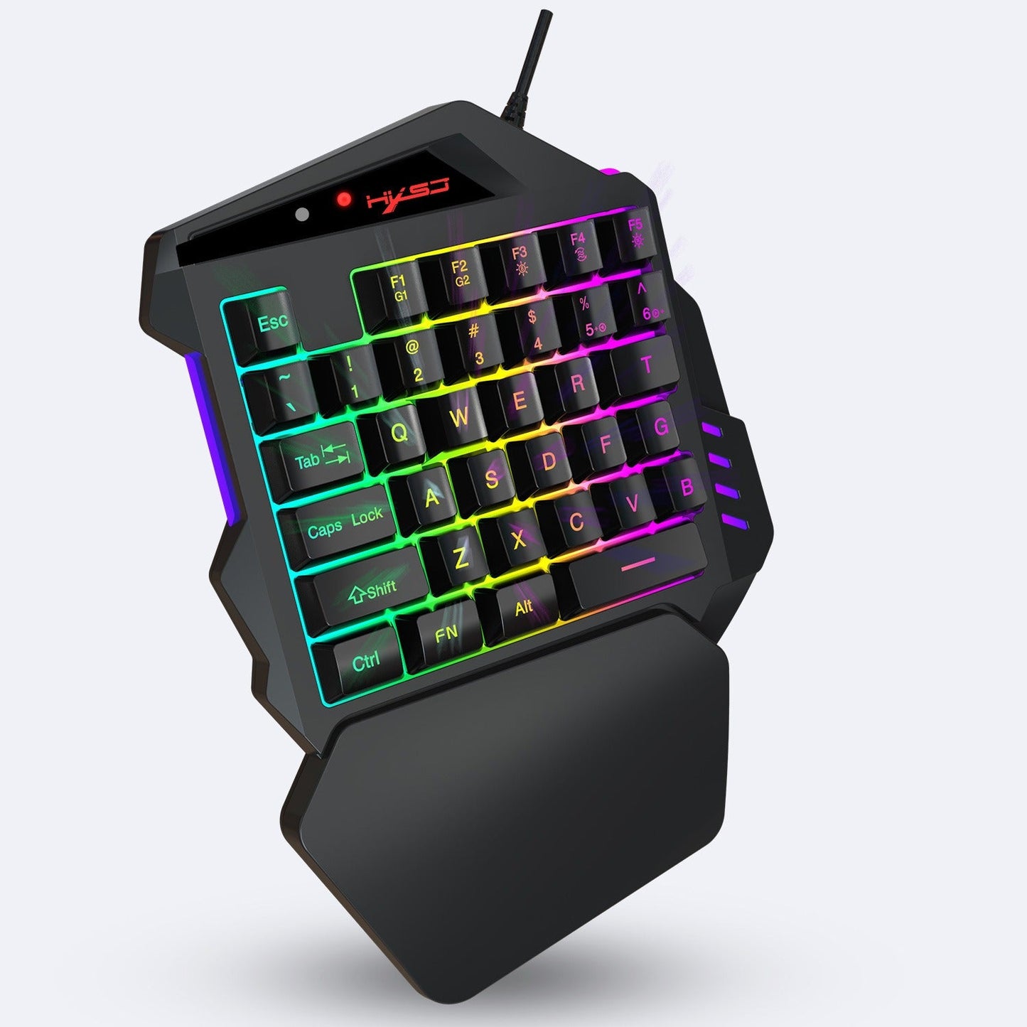 HXSJ V500 RGB Gaming One-Handed Keyboard w/ Built-in Converter for PS3/PS4/XBOX/SWITCH, Optional J300 RGB Mouse eprolo