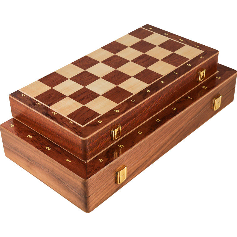 High-End Solid Wood Folding Chess Set for Competition & Learning eprolo