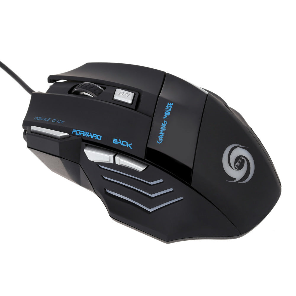 HXSJ A868 7D RGB Gaming Mouse with Fire Key, 5500DPI, 7 Buttons, Wired Optical Mouse