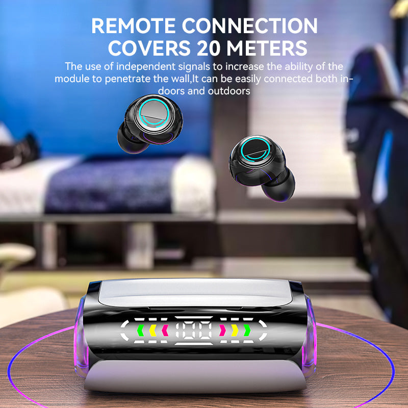 DX-01 Wireless Bluetooth Earbuds with LED Lights & 120H Battery Life eprolo