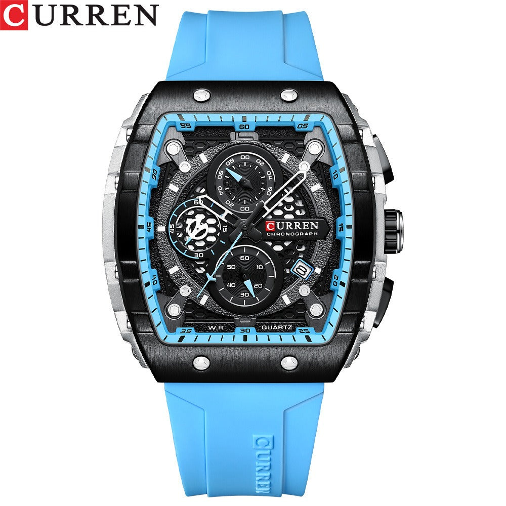 CURREN 8442 Men's Multifunctional Waterproof Chronograph Watch with Calendar & Night Light eprolo
