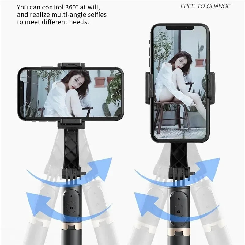 Q08 Handheld Gimbal Stabilizer w/ Bluetooth Selfie Stick Tripod for Smartphone eprolo