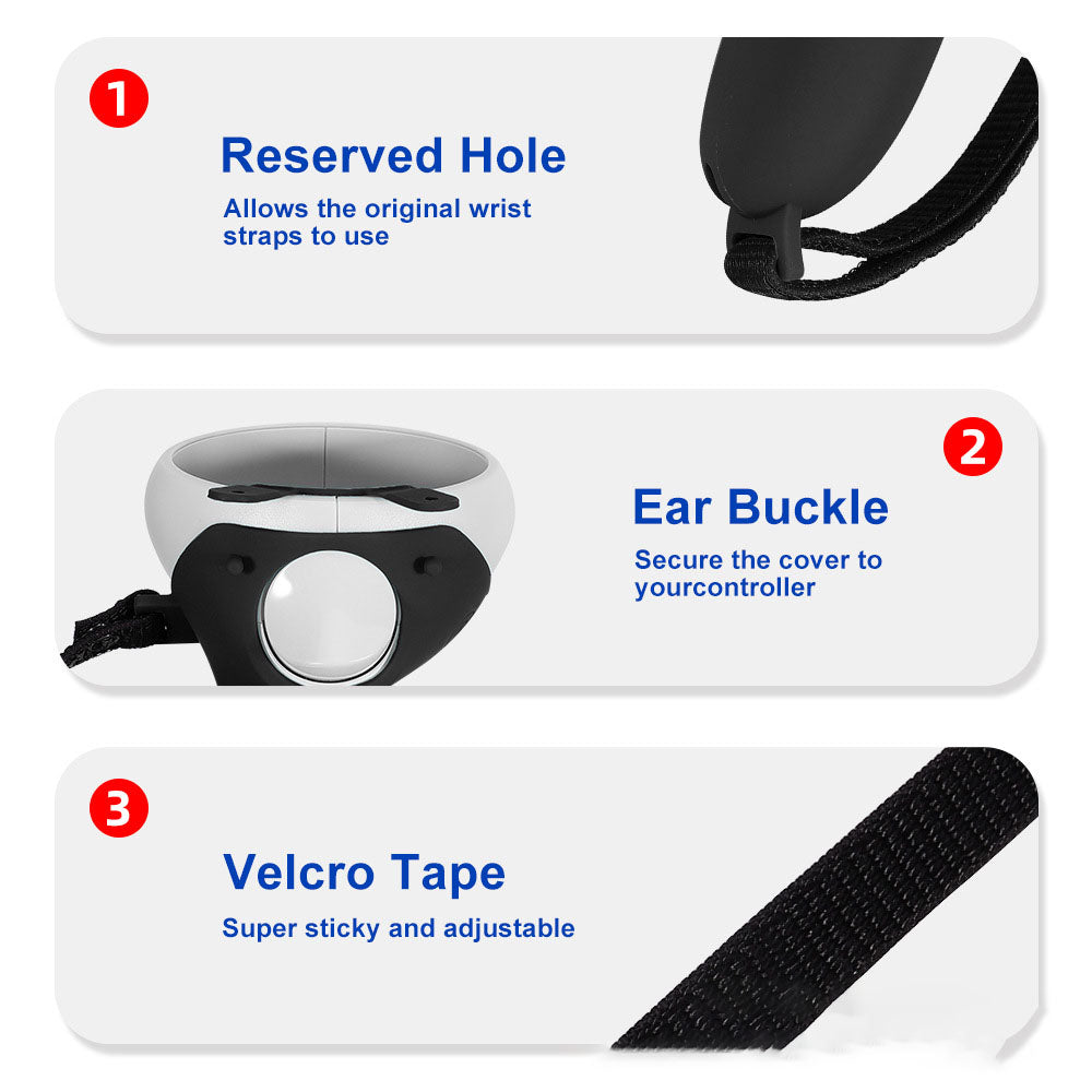 Oculus Quest 2 Handle Cover, Non-Slip Silicone Grip, Drop-Proof Protection eprolo