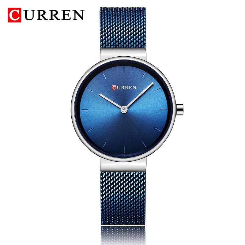 CURREN 9016 Ladies Quartz Watch Stainless Steel Mesh Analog Wristwatch eprolo