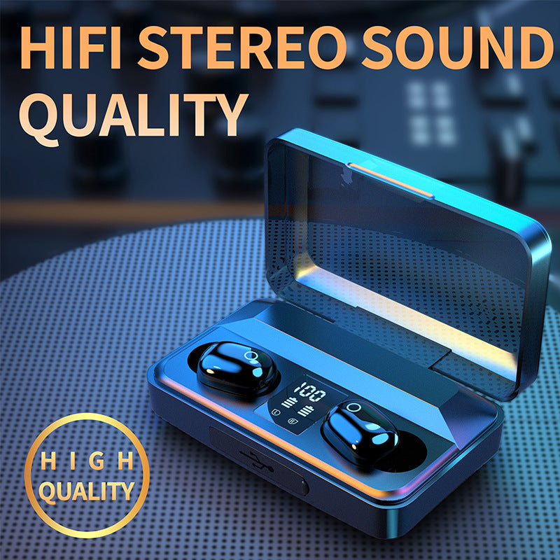 A10S Bluetooth 5.0 Headset TWS LED Display Stereo Earbuds w/ Power Bank eprolo