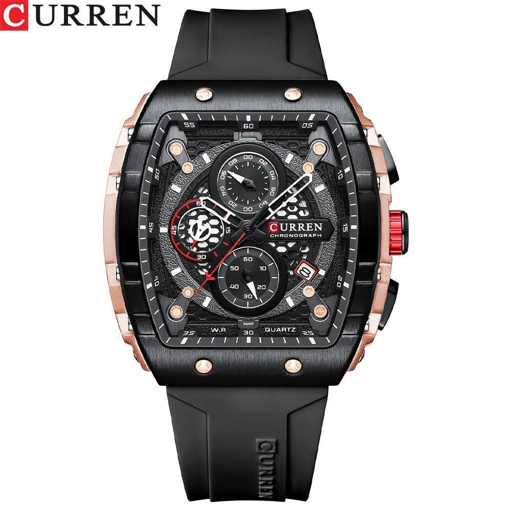 CURREN 8442 Men's Multifunctional Waterproof Chronograph Watch with Calendar & Night Light eprolo