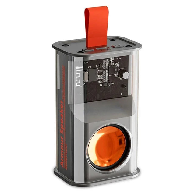 A36 Wireless Bluetooth Speaker LED TWS Subwoofer Transparent Cyberpunk Design eprolo