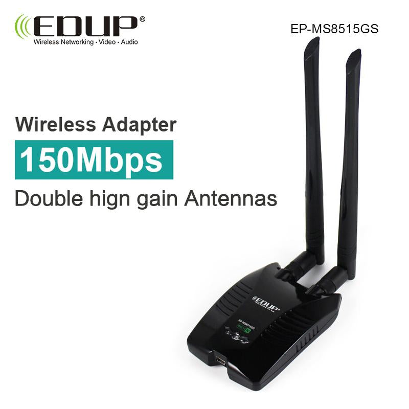 EDUP Ralink RT3070L Wireless USB WiFi Adapter with 2*5dBi Antennas, Long Range, 150Mbps eprolo