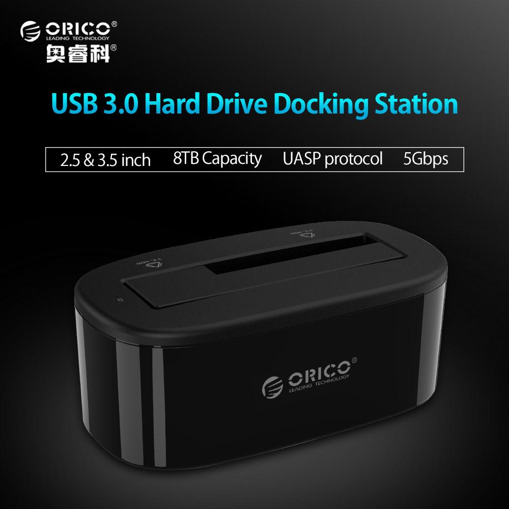 ORICO 6218US3 USB 3.0 HDD/SSD Docking Station for 2.5/3.5 Inch Drives up to 8TB eprolo