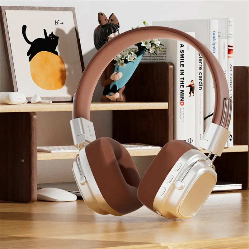 DR-02 Retro On-Ear Wireless Bluetooth 5.3 Headset w/ 40mm Drivers, 8H Playtime, Low-Latency Gaming, Hi-Fi Sound eprolo