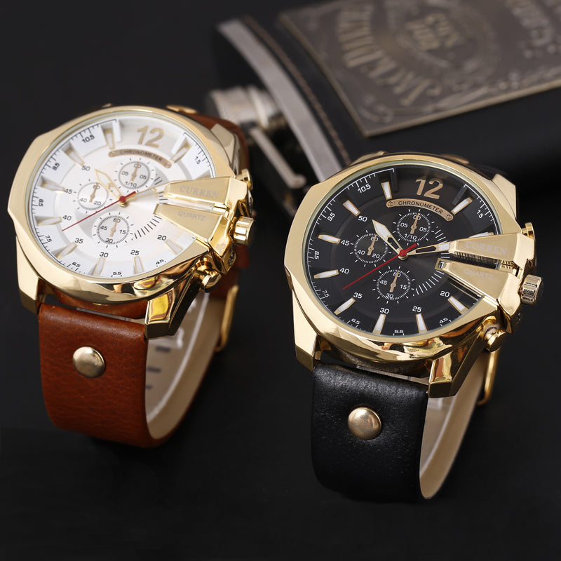 CURREN 8176 Men’s Luxury Leather Sport Watch – Waterproof Quartz Wristwatch eprolo