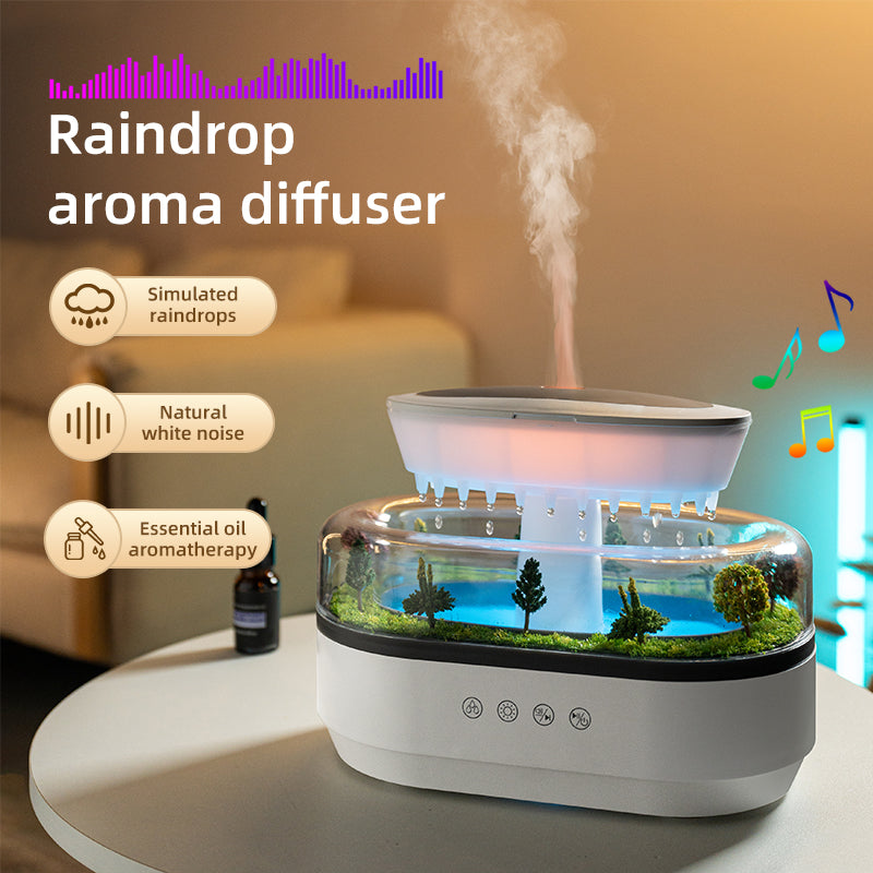 Smart Raindrop Cool-Mist Aroma Diffuser Humidifier with Sound & LED eprolo