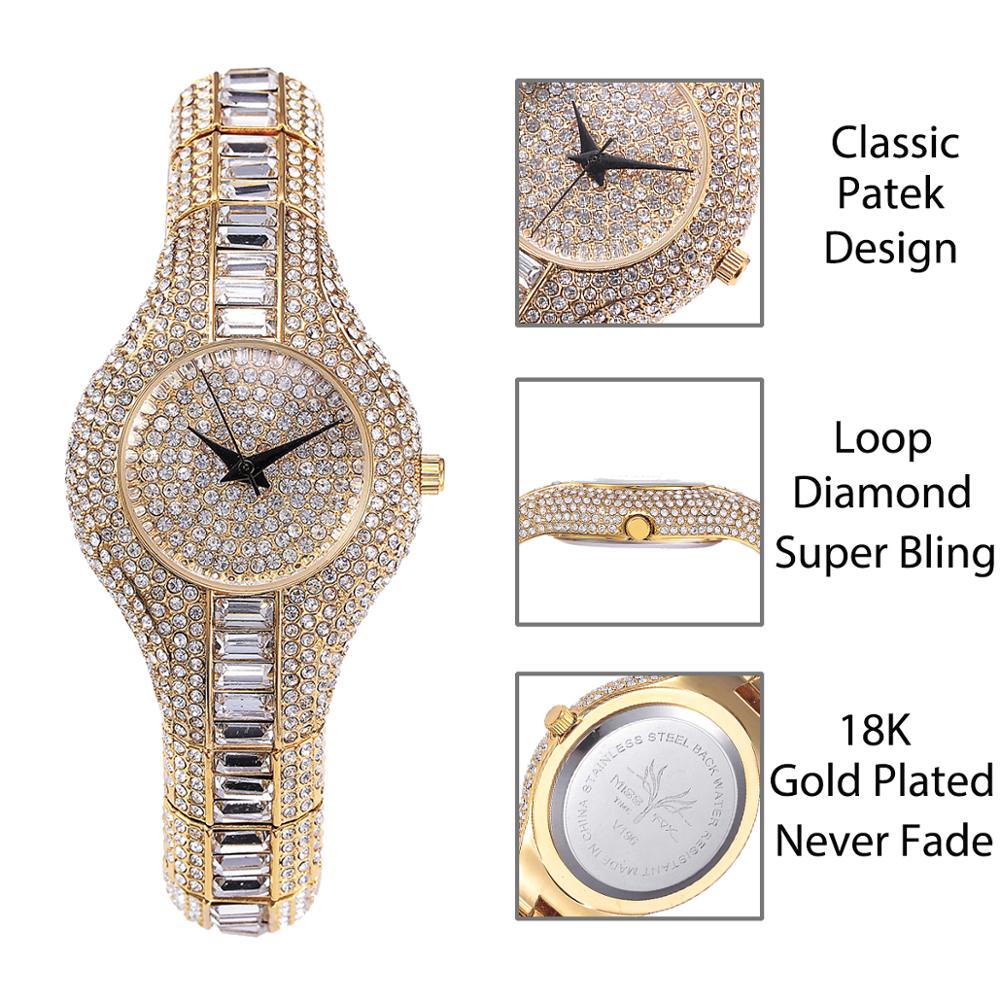 MISS FOX V196 Luxury Women's Watch 30mm Dial Stainless Steel Waterproof eprolo