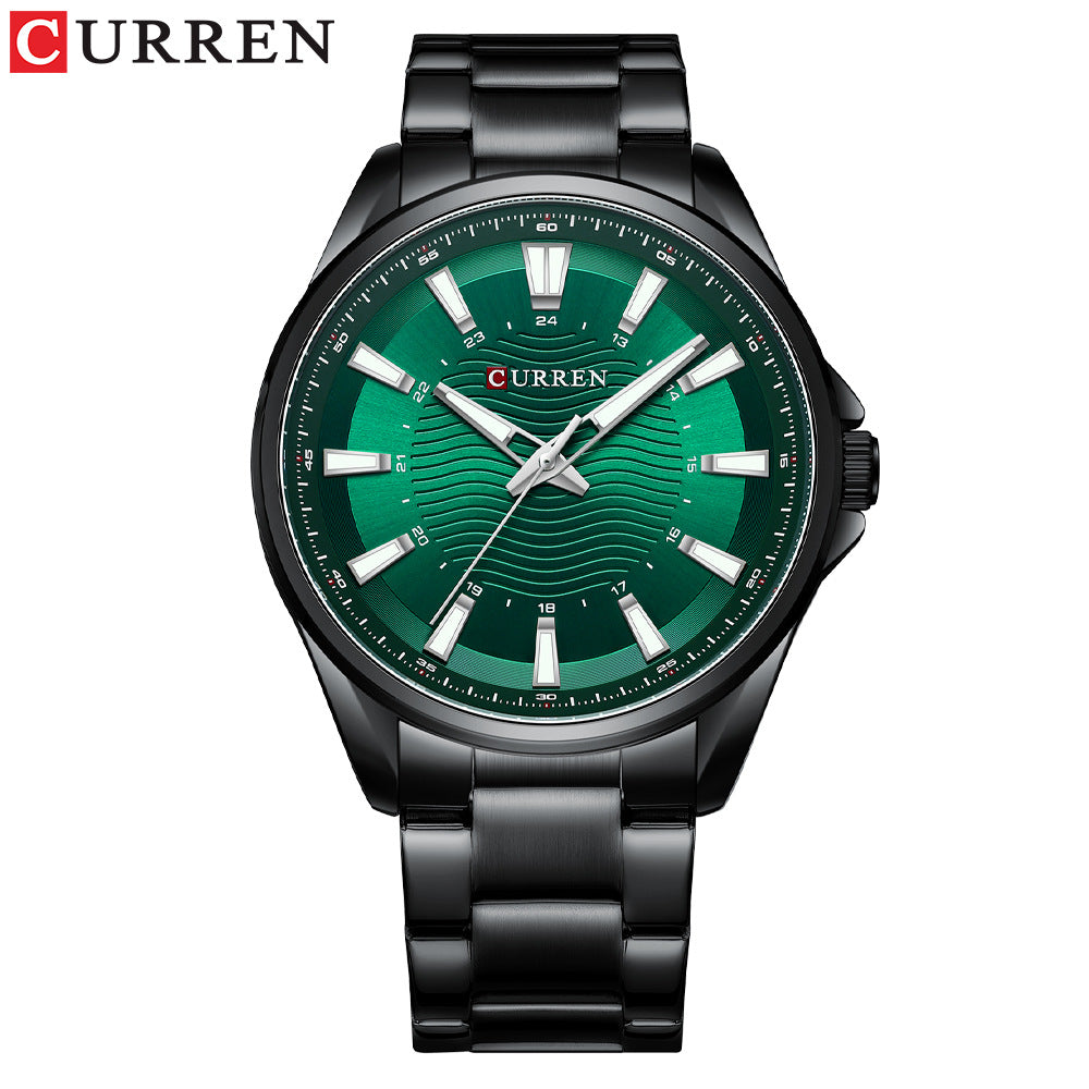 CURREN 8424 Men's Quartz Business Watch - 44mm Alloy Case, Stainless Steel Band, 30M Waterproof, Luminous Hands eprolo