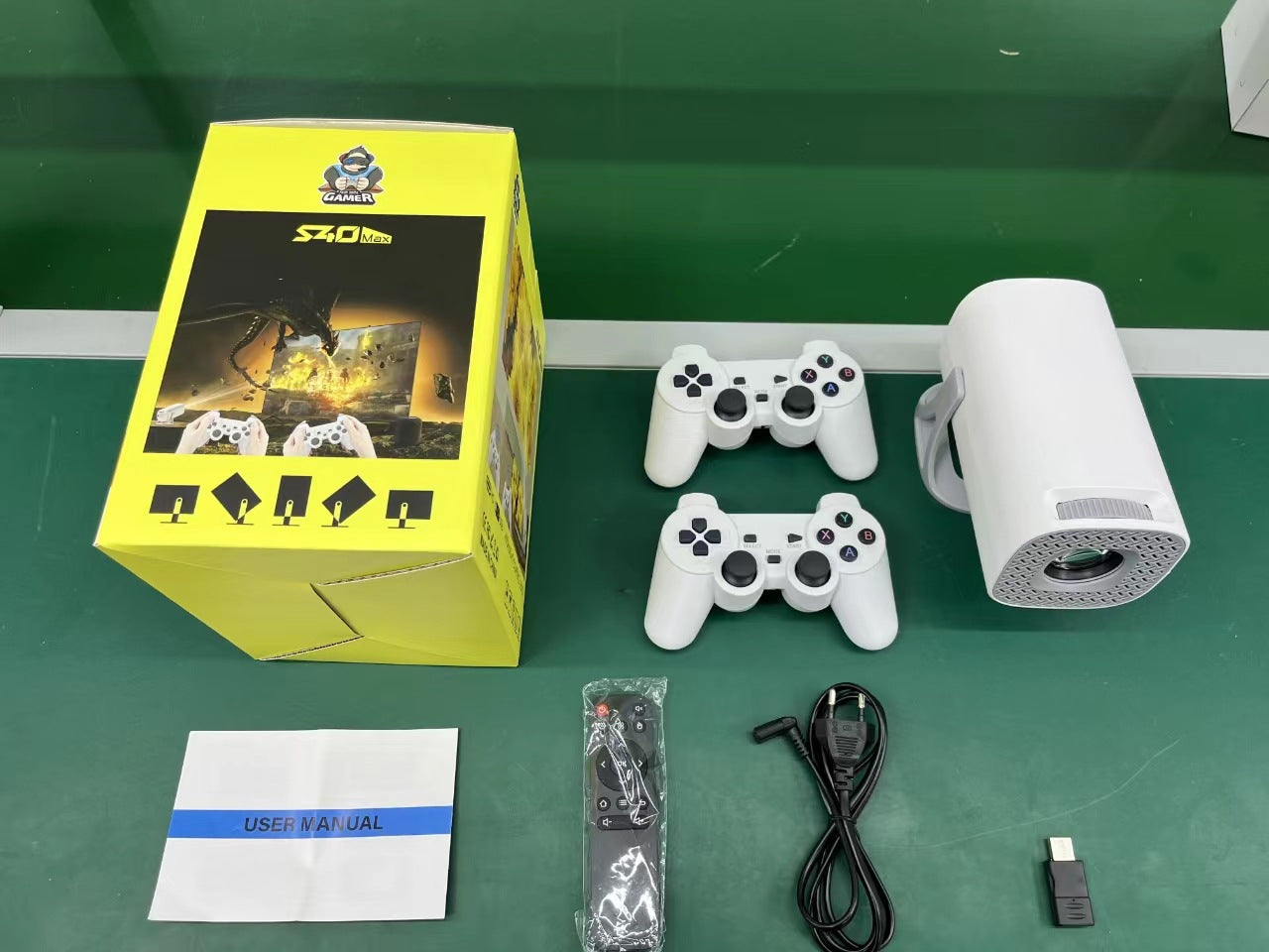 MAX300 2-in-1 4K HD Game Console & Projector w/ Dual Wireless Controllers eprolo