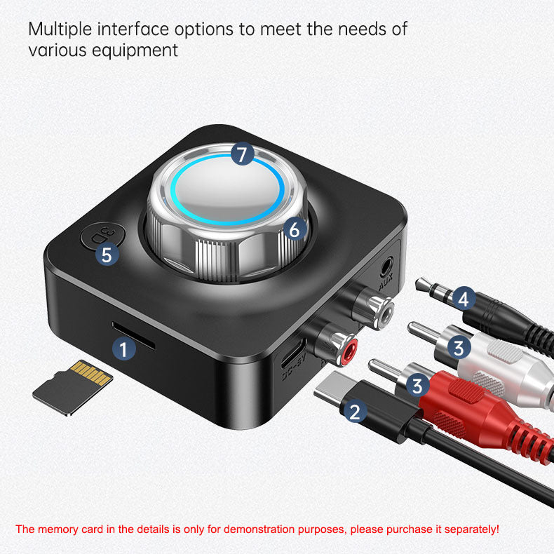 C39 Bluetooth 5.0 Audio Receiver with TF Card & RCA Auxiliary eprolo